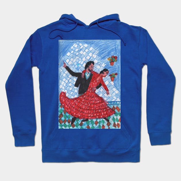 Spanish Flamenco Dance Hoodie by Mila-Ola_Art